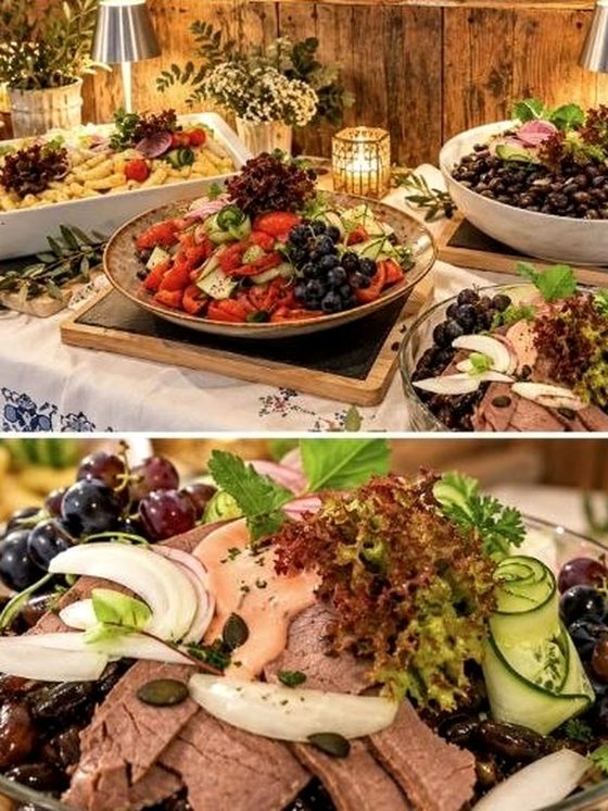 Frische Salatvariationen am Buffet